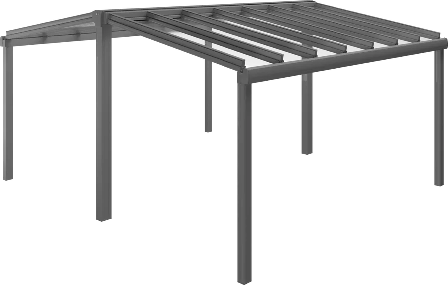 Tragrahmen aus Aluminium mit Glasdach
